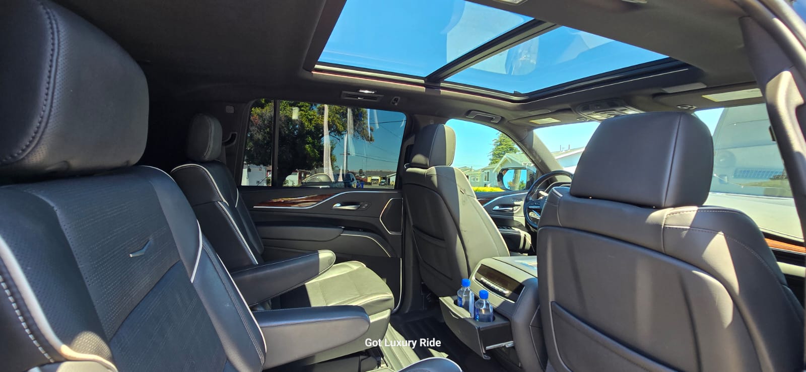 Cadillac Escalade black leather interior